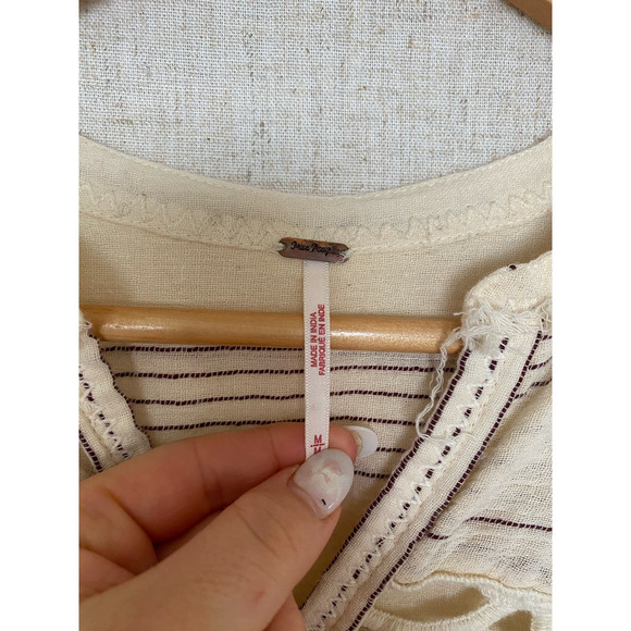 Free People Cedar Lace Pullover Blouse Size Medium - Picture 4 of 11